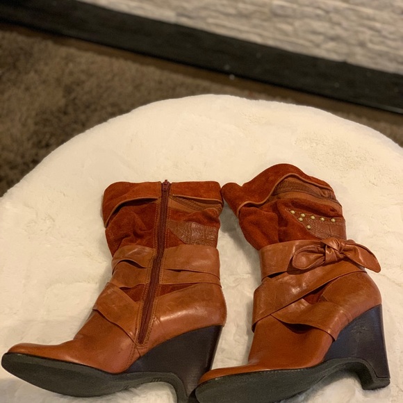 Bronx Brand Suede/Leather Ankle Bootie 10 - Picture 3 of 5